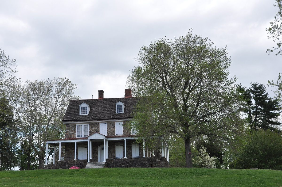 An older stone house in Lower Bucks, from well before the Levitt tracts arrived.